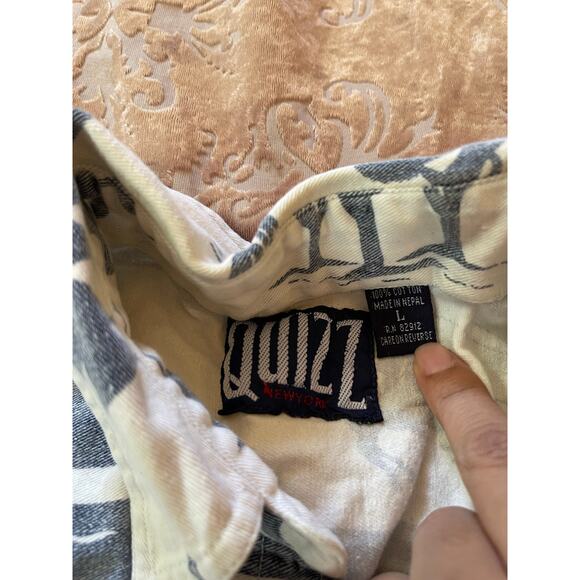 Vintage 90s western cowboy print sleeveless button up shirt size large - Picture 6 of 6